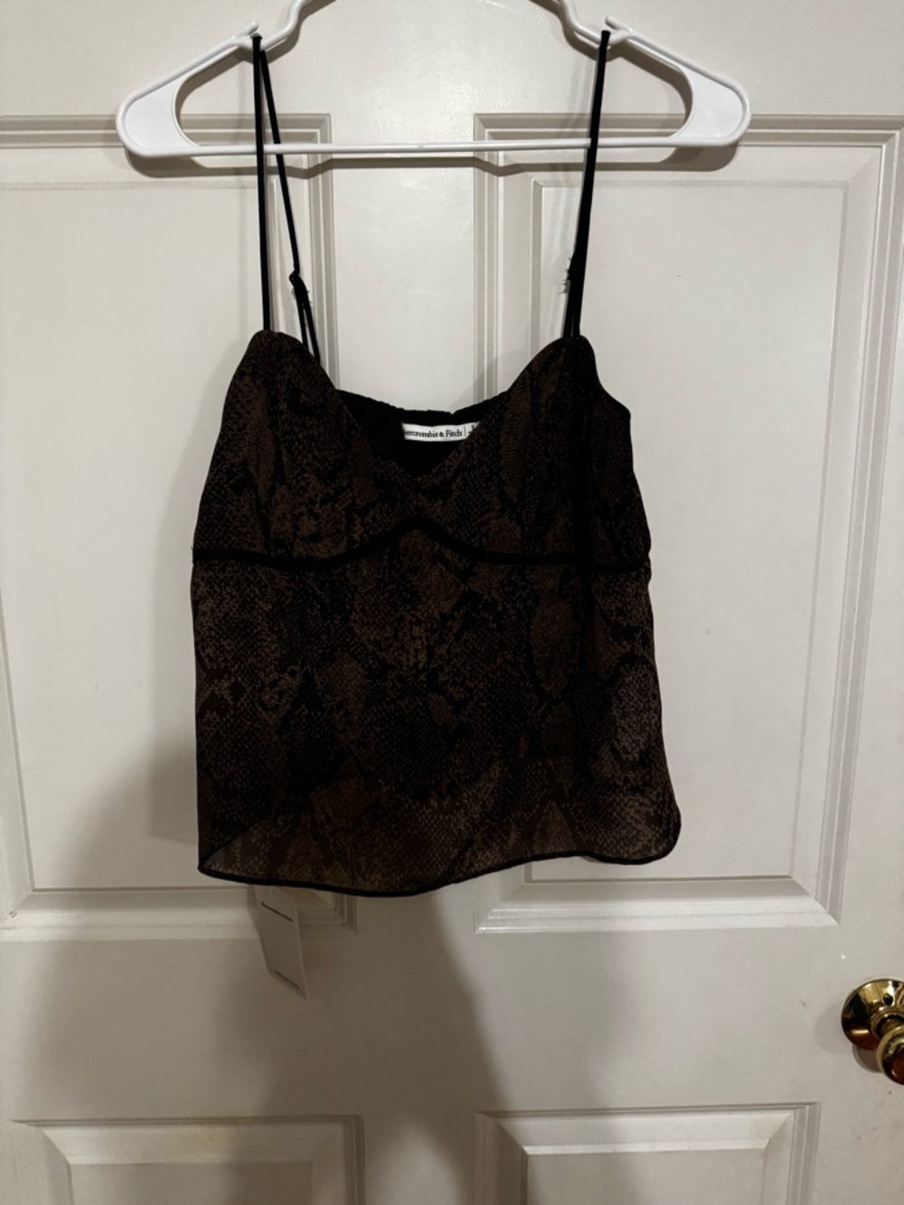 Abercrombie & Fitch Brown Snake-Print Camisole